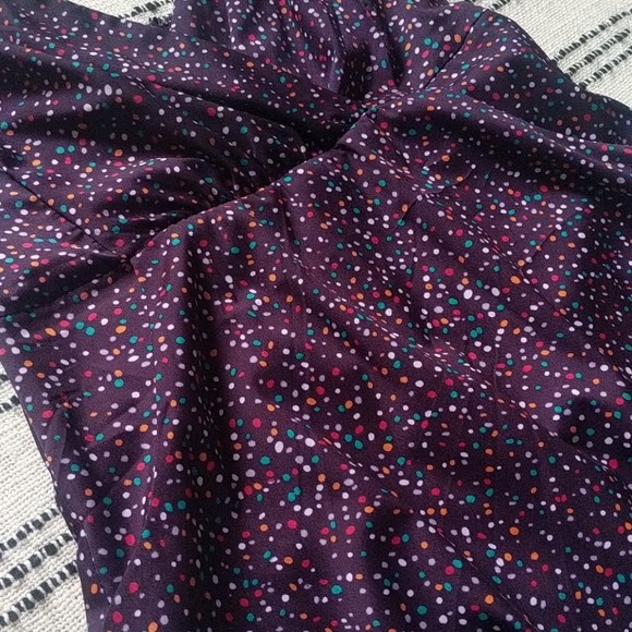 Plum and Multi-Color Dot Strappy Dress - Picture 6 of 8